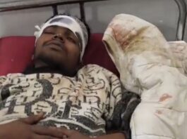 शराब से इनकार पर युवक की पिटाई, सिर फटा:बस्ती में परिजनों ने एसपी कार्यालय पहुंचकर न्याय की गुहार लगाई