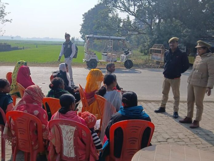 मिशन शक्ति फेज-5 के तहत जागरूकता अभियान: बरगदवा थाना क्षेत्र