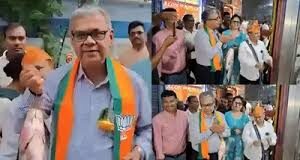 BJP उम्मीदवार ने मछली लेकर घर‑घर वोट मांगे