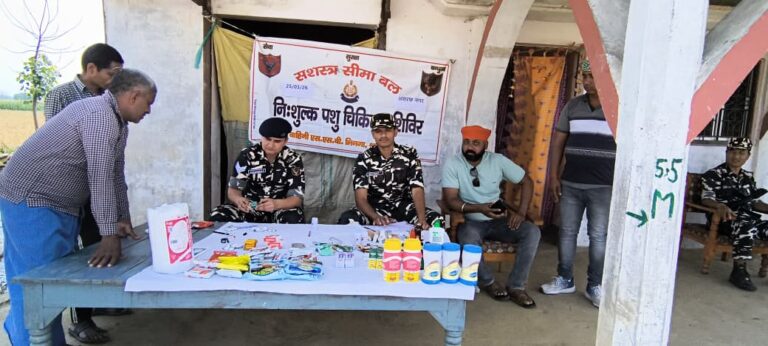 62वीं वाहिनी एसएसबी, भिनगा के द्वारा अशरफ नगर में पशु चिकित्सा शिविर आयोजित, 145 पशुओं का निःशुल्क उपचार ।*