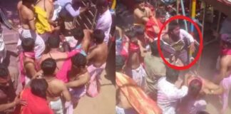 मंदिर में ही श्रद्धालुओं से भिड़े पुजारी, जमकर बरसे लात घुसे सिर पर फोड़ा नारियल, क्यों हुआ विवाद?