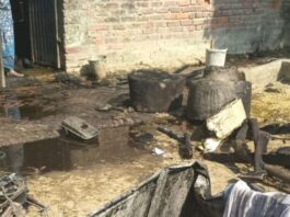 निनौहनी में अज्ञात कारणों से लगी आग:घर का सामान जलकर राख, लाखों का नुकसान