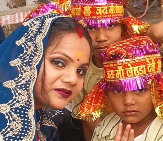 मां दायिनी मंदिर में कन्या पूजन:महानवमी पर सैकड़ों बच्चियों को खिलाया भोजन