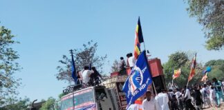 शंकरपुर में अंबेडकर जयंती पर शोभायात्रा:नेशनल हाईवे से हर्रैया बुद्ध विहार तक गई, पुलिस बल तैनात