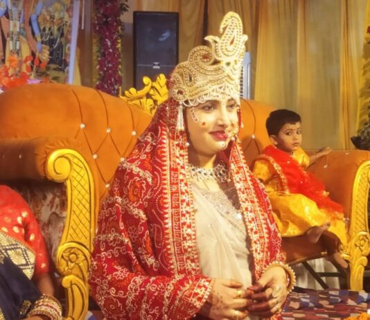 बृजमनगंज में श्रीमद्भागवत कथा:श्रद्धालु भक्तिमय माहौल में हुए लीन, झांकी भी निकली