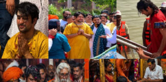 धीरेंद्र कृष्ण शास्त्री ने संगम में लगाई डुबकी, बड़े हनुमान जी के किए दर्शन