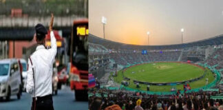 इकाना स्टेडियम में IPL मैच के लिए बड़ा ट्रैफिक डायवर्जन प्लान जारी, कई रूटों पर प्रतिबंध