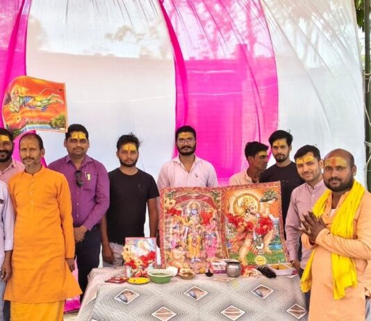 हनुमान जन्मोत्सव पर भंडारे का आयोजन:भक्तापुर गुलहरिया के प्राथमिक विद्यालय में हुआ