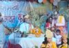 बृजमनगंज में श्रीमद्भागवत कथा:पांचवें दिन प्रवचन सुनने उमड़े श्रद्धालु, निकली राधा-कृष्ण की झांकी