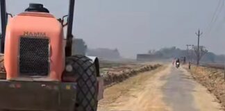 खेसरहा क्षेत्र के लक्ष्मीगंज-बनकटा सड़क निर्माण कार्य तेज:6.5 किलोमीटर लंबी सड़क से आवागमन होगा सुगम