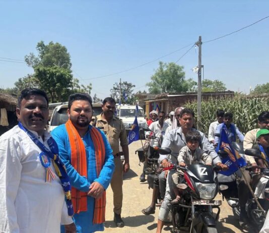 रामपुर बस्ती में अंबेडकर जयंती मनाई:जमुनहा ब्लॉक प्रमुख शिवम जायसवाल ने दी श्रद्धांजलि