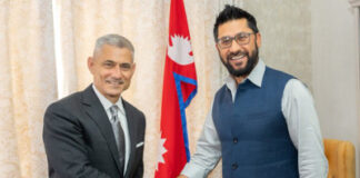 नेपाल भ्रमण पर पहुंचे अमेरिकी सहायक विदेशमंत्री ने की सत्तारूढ़ दल के अध्यक्ष से मुलाकात