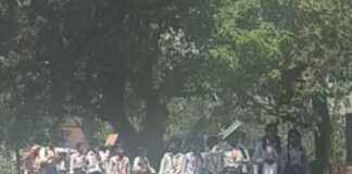 तेज धूप में स्कूल से लौटते बच्चे:सिद्धार्थनगर में समय बदलने की मांग, अभिभावक और शिक्षक चिंतित