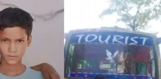 डबल डेकर बस की मोपेड से टक्कर, चालक की मौत:श्रावस्ती में चचेरा भाई घायल, 300 मीटर घसीटते ले गई मोपेड, वाहन जब्त