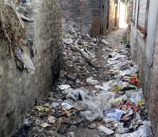 महादेवा की गलियां कूड़े के ढेर में तब्दील:पैदल चलना मुश्किल, संक्रामक बीमारियों का खतरा बढ़ा