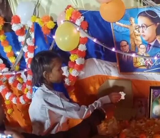 श्रावस्ती के भटपुरवा में अंबेडकर जयंती मनाई गई:ग्रामीणों ने बाबा साहेब को श्रद्धांजलि दी, उनके विचारों पर चर्चा की