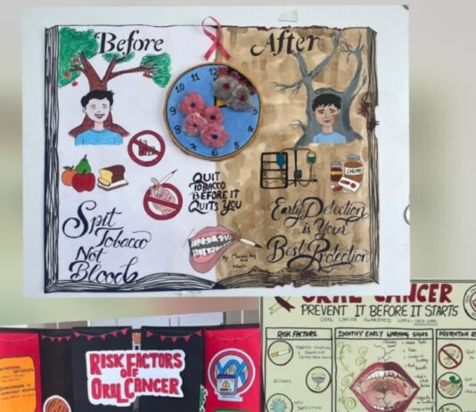 ओरल कैंसर जागरूकता पर आधारित छात्र मेले का सफल आयोजन