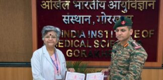 एम्स गोरखपुर और ECHS के बीच MoU का नवीनीकरण।