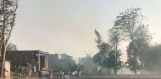 बैजूडेहरा में आग से गेहूं की खड़ी फसल राख:पनियरा क्षेत्र के किसानों को हुआ नुकसान