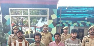 छावनी में 4 वांटेड गिरफ्तार:आरोपी को बस्ती जेल भेजा गया