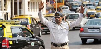 नवी मुंबई- अचानक ट्रैफिक पुलिस की कार्रवाई में 65 ड्राइवर पकड़े गए