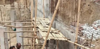लखनऊ हादसा: निर्माणाधीन अस्पताल की दीवार धंसी,दबने से मजदूर की मौत