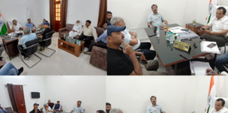 बिजली समस्या को लेकर व्यापार मंडल की राजभवन लीसा के साथ बैठक