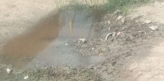 कैदुवा में सड़क पर बह रहा गंदा पानी:नाली न होने से लोगों को आवागमन में परेशानी