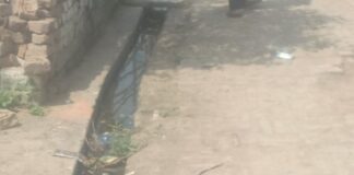 सड़क किनारे खुली नाली:खंभारा में दुर्गंध और मच्छरों से ग्रामीण परेशान; बीमारियों का खतरा