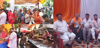 बड़े मंगल पर प्रसाद लेने के लिए उमड़ा श्रद्धालुओं का हुजूम