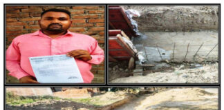 भाजपा नेता ने नाला निर्माण की गुणवत्ता पर उठाये सवाल, जांच, प्रभावी कार्रवाई की मांग