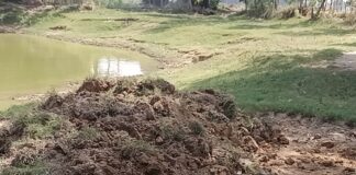 श्रावस्ती में सरकारी तालाब से अवैध मिट्टी खुदाई:ग्रामीण ने पुलिस से शिकायत की, विरोध करने पर धमकी मिली