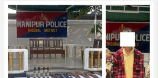 मणिपुर के थौबल में हथियार और विस्फोटक बरामद, केवाईकेएल उग्रवादी व ड्रग्स तस्कर गिरफ्तार
