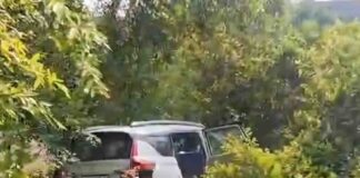 बस्ती-अयोध्या हाईवे पर भीषण सड़क हादसा, दो वाहन टकराए:खाई में गिरी कार, दो लोगों का इलाज जारी