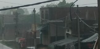 श्रावस्ती के बेगमपुर में अचानक बदला मौसम:तेज हवाओं संग मूसलाधार बारिश से फसलें प्रभावित, किसान चिंतित