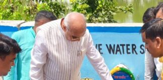 सिद्धार्थनगर में 172.95 लाख की पेयजल योजना का लोकार्पण:सांसद जगदंबिका पाल ने बिनैका में किया जलार्पण