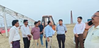 मण्डलायुक्त अनिल ढींगरा ने किया अंतरराष्ट्रीय स्टेडियम व गोढधोईया नाले का निरीक्षण
