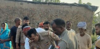 बस्ती में प्राथमिक विद्यालय के पास मिला युवक का शव:सुबह घर से निकला था, शाम को मिली मौत की खबर
