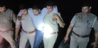 सोमवार देर रात बुलंदशहर पुलिस-मुठभेड़ में 25 मुकदमों वाला बदमाश हिमांशु घायल