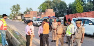 राष्ट्रीय राजमार्ग पर बने अवैध कटों का निरीक्षण, सड़क सुरक्षा को लेकर प्रशासन गंभीर