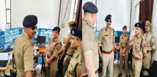 डीआईजी एवं एसपी ने परीक्षा केन्द्रो का निरीक्षण कर सुरक्षा व्यवस्थाओं का लिया जायज़ा