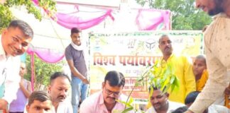 बहराइच में विश्व पर्यावरण दिवस पर वृक्षारोपण:’एक पेड़ मां के नाम’ अभियान के तहत संकल्प