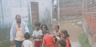 खांवाँ कला में अधूरी इंटरलॉकिंग पर जलभराव:ग्रामीणों को आवागमन में परेशानी, बारिश से पहले समाधान की मांग