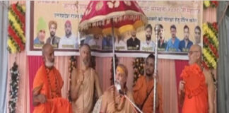 संभल में बाेले स्वामी अविमुक्तेश्वरानंद- भाजपा का हिंदुत्ववाद नकली