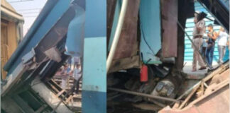 नई दिल्ली-कटरा ट्रेन के स्लीपर कोच का शौचालय धमाके के साथ टूटा