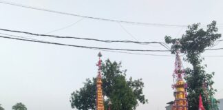 मटेरा क्षेत्र की ताजिया कर्बला पहुंची:तीन दर्जन से अधिक ग्राम पंचायतों की ताजिया चरसंडा माफी में दफन