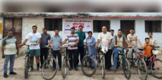 औरैया में विश्व साइकिल दिवस पर निकली जागरूकता रैली, पर्यावरण संरक्षण का दिया संदेश