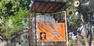 मंगली नाथ मंदिर में वाटर कूलर एक साल से खराब:श्रद्धालु दूषित पानी पीने को मजबूर, प्रशासन से मरम्मत की मांग