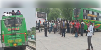 छत पर सवारियां बैठाकर पूर्वांचल एक्सप्रेसवे पर फर्राटा भर रही बस सीज
