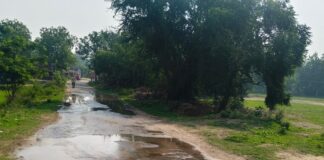 पोखरा में सड़क पर पाइपलाइन लीकेज:पानी हो रहा बर्बाद, ग्रामीणों ने की मरम्मत की मांग